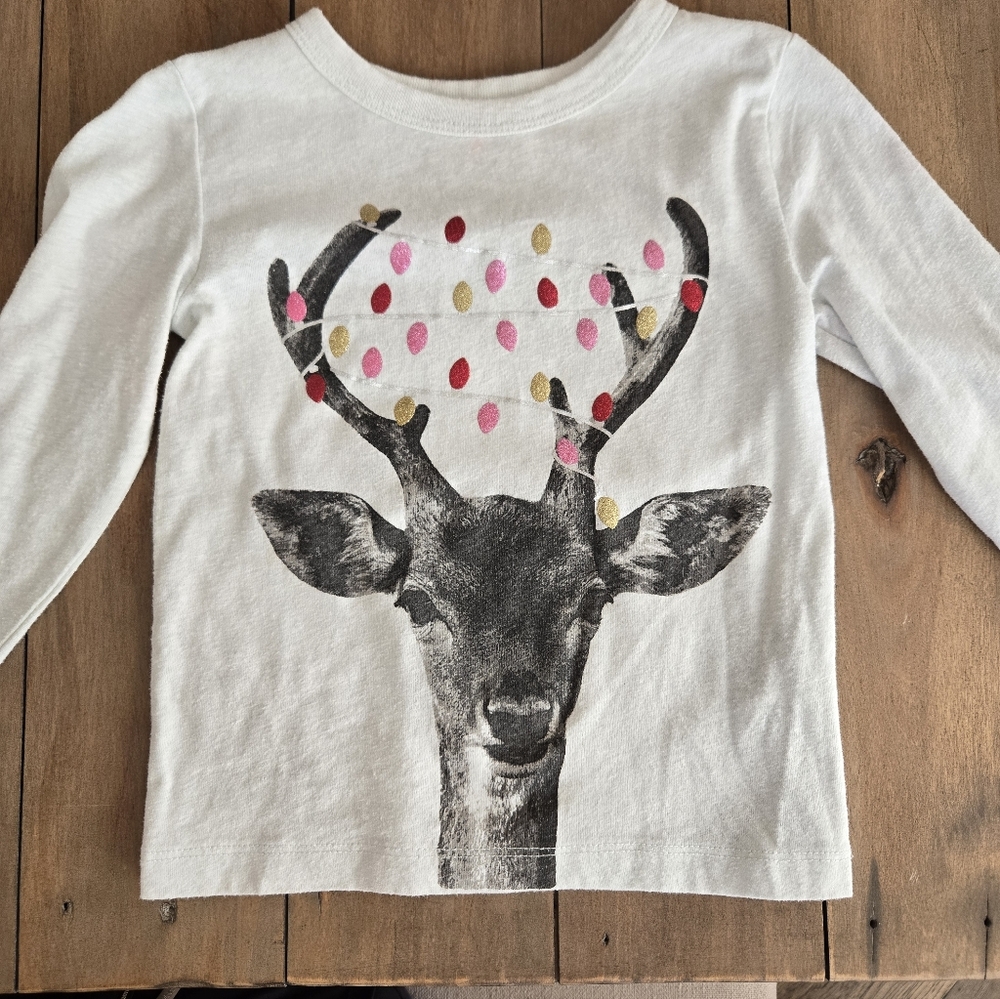 Crewcuts Deer Print Long Sleeve Shirt